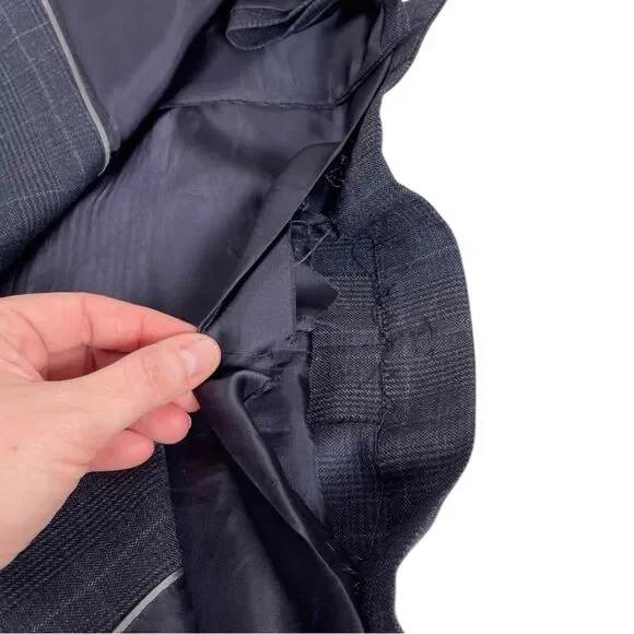 Brooks Brothers Madison 1818 blue windowpane wool men’s sportcoat blazer 41L